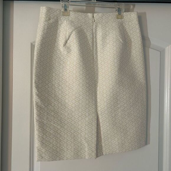 J Crew NWT Yellow and White Midi Skirt - Picture 4 of 6